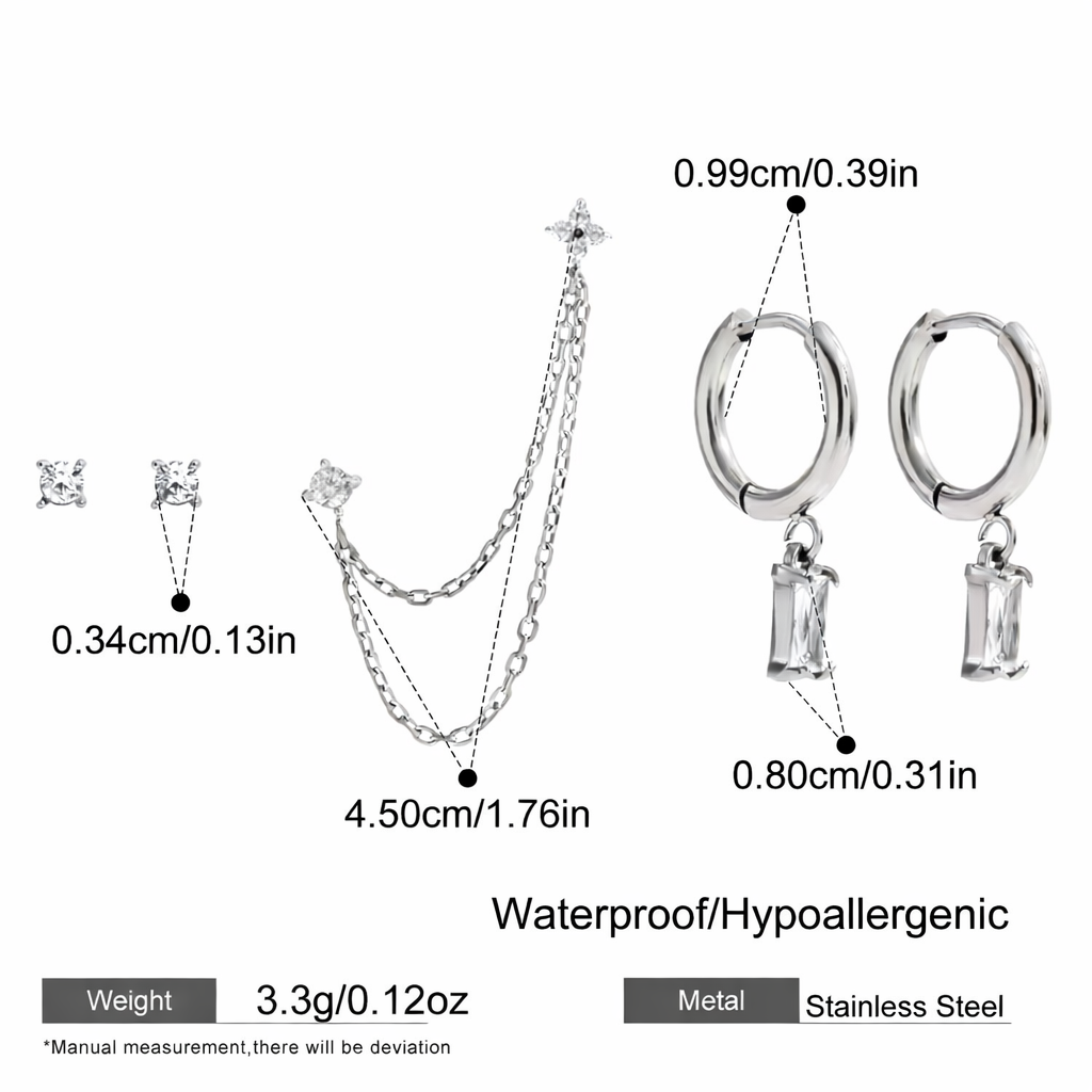 SunKissedBali || Stacking hoops delicate earring stainless steel hand polished shiny jewelry tarnish free waterproof hypoallergenic set stacking earring