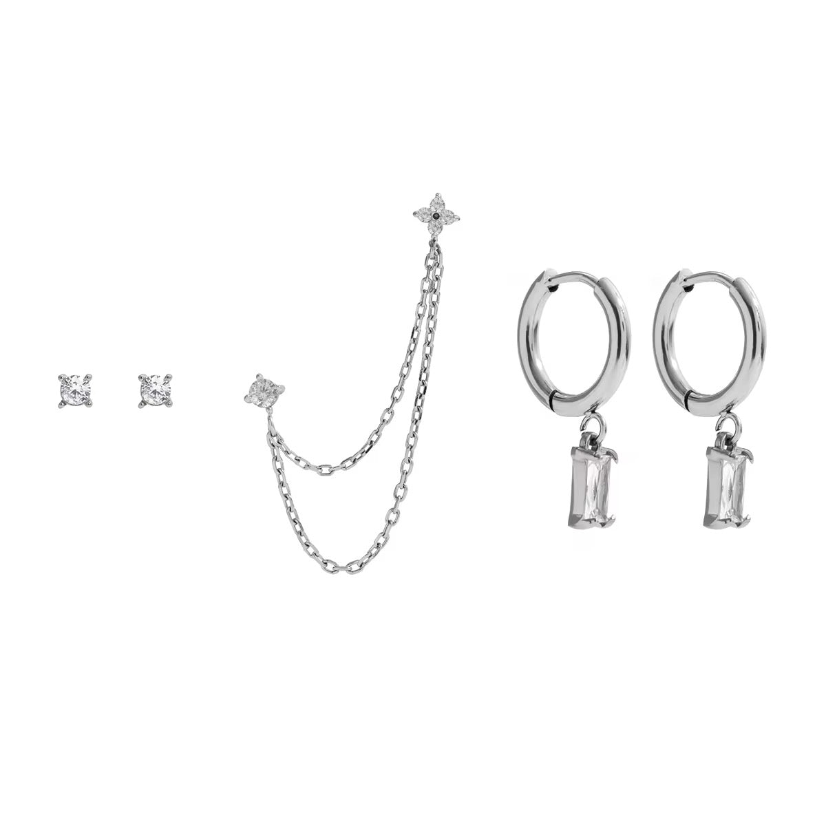 SunKissedBali || Stacking hoops delicate earring stainless steel hand polished shiny jewelry tarnish free waterproof hypoallergenic set stacking earring