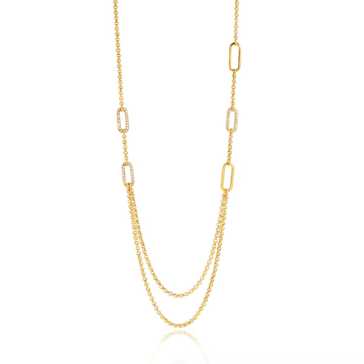 SunKissedBali || Stainless steel Necklace || 18K Gold PVD coated || Hollow O-shaped chain