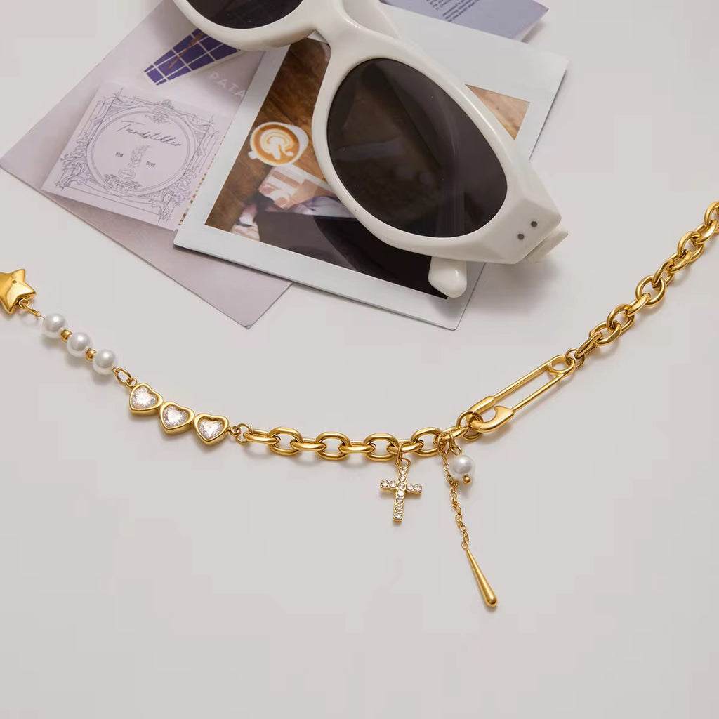 SunKissedBali || Elegant exquisite 18K gold multi electro plating stainless steel high quality necklace bold || waterproof, tarnish free & hypoallergenic || bali jewelry