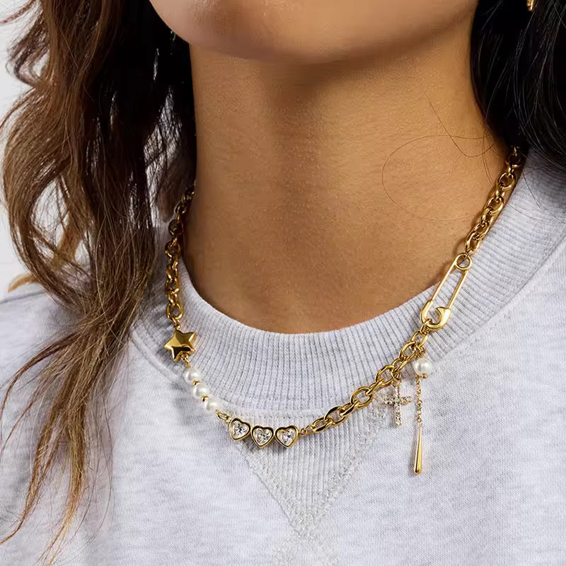 SunKissedBali || Elegant exquisite 18K gold multi electro plating stainless steel high quality necklace bold || waterproof, tarnish free & hypoallergenic || bali jewelry