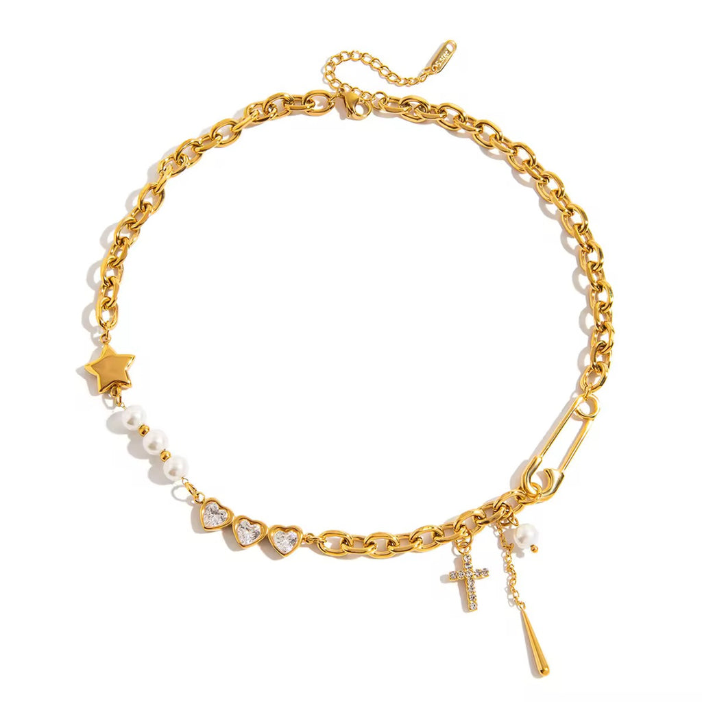 SunKissedBali || Elegant exquisite 18K gold multi electro plating stainless steel high quality necklace bold || waterproof, tarnish free & hypoallergenic || bali jewelry