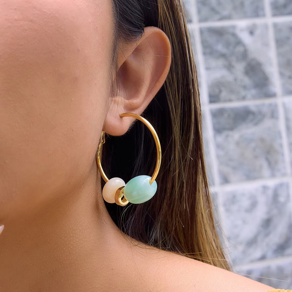 Sun Kissed Bali || Earring || Hoops earring stainless steel 304 vibrant candy color SKB0103334-2