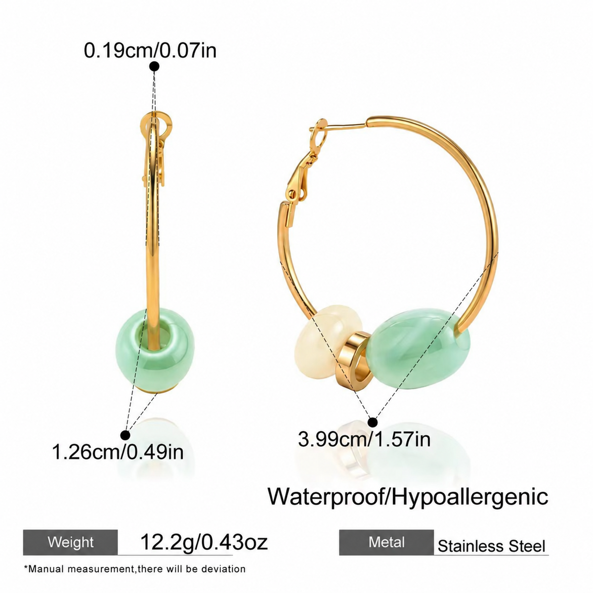 Sun Kissed Bali || Earring || Hoops earring stainless steel 304 vibrant candy color SKB0103334-2